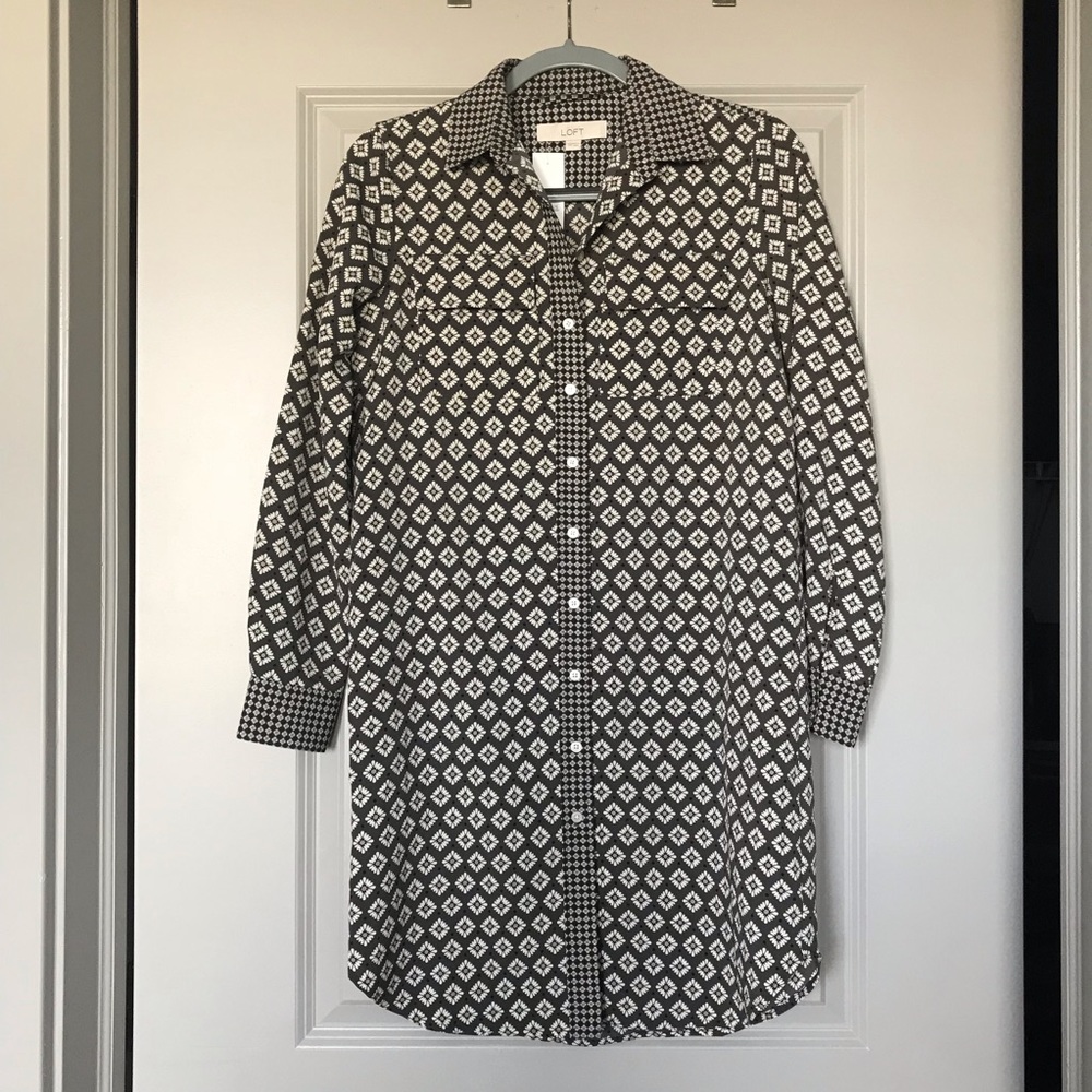 LOFT Petite Collared Dress